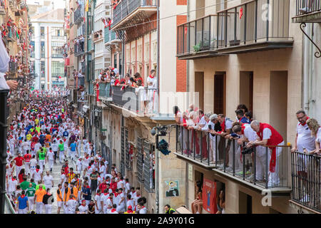 San Fermin festival, Pamplona, Spagna Luglio 2019 Foto Stock