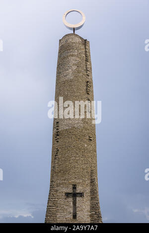 Lumanarea Recunostintei - così chiamato Candela della Gratitudine o ringraziamento candela o semplicemente monumento di candela e la cappella in città Soroca in Moldova Foto Stock