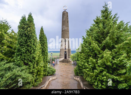 Lumanarea Recunostintei - così chiamato Candela della Gratitudine o ringraziamento candela o semplicemente monumento di candela e la cappella in città Soroca in Moldova Foto Stock