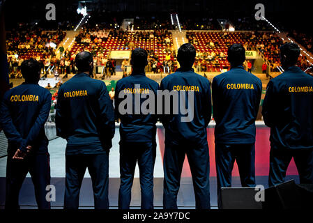 Caja Magica, Madrid, Spagna. Xviii Nov, 2019. Tennis: Coppa Davis finale Madrid 2019 - Cerimonia di Apertura del 2019 Coppa Davis. Caja Magica, Madrid, Spagna. Credito: EnriquePSans/Alamy Live News Foto Stock