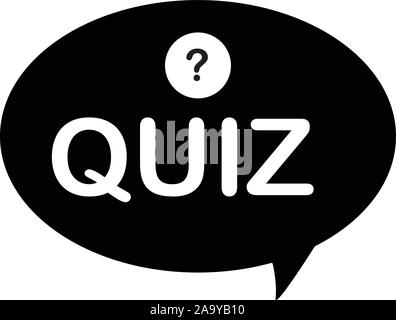 Icona del quiz su sfondo bianco in stile appartamento. quiz show questione. Domande e risposte gioco simbolo. quiz con punti interrogativi segno. Illustrazione Vettoriale