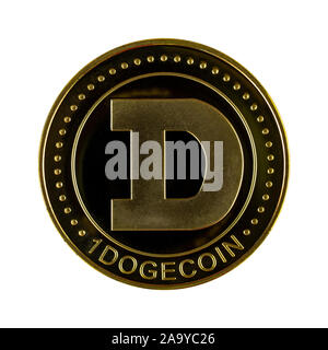 DOGE Dogecoin cryptocurrency mezzi di pagamento Foto Stock