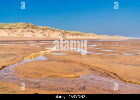 A Balmedie Beach e dune, Country Park, vicino a Aberdeen, Aberdeenshire, regione delle Highlands, Scotland Regno Unito Foto Stock