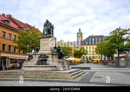 Mercato e Municipio di Schweinfurt, Baviera, Germania Foto Stock