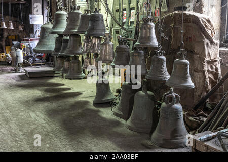 Antica fonderia Marinelli, fabbrica di campane, Agnone Foto Stock