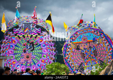 Solennità di Tutti i Santi a Santiago Sacatepequez, Guatemala Foto Stock