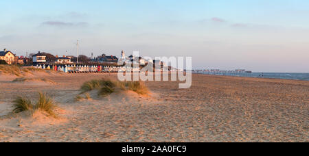 Southwold Beach and Town, Suffolk, Regno Unito Foto Stock