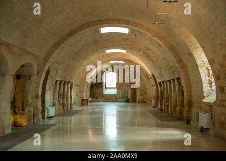 Interni del Castello de' Monti a Corigliano d'Otranto in Puglia (Puglia) nel Sud Italia Foto Stock