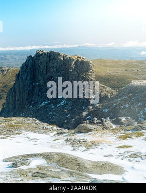 Sulla cima della montagna, Portogallo Foto Stock