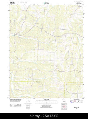 USGS TOPO Map Missouri MO Brumley 20111222 TM il restauro Foto Stock