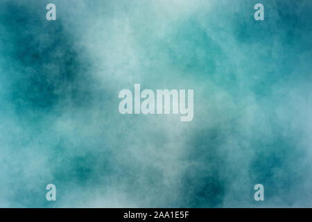 Grigio bianco e blu verde gradiente acquerello sfondo design morbido marmo dipinto trama con astratto nebbioso nebbia Foto Stock