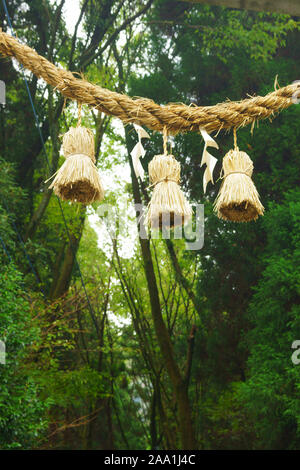 Shimenawa (Paglia corde) Foto Stock