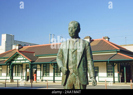 Statua di Natsume Souseki Foto Stock