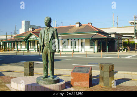 Statua di Natsume Souseki Foto Stock