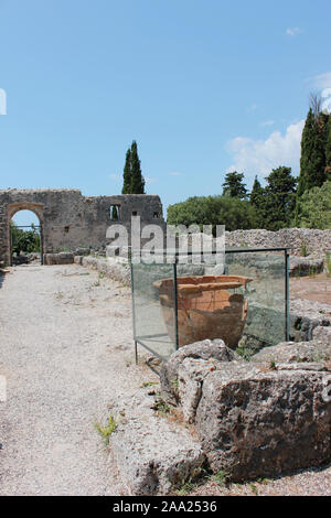 Area archeologica di Necromanteion di Acherondas Preveza Grecia Foto Stock