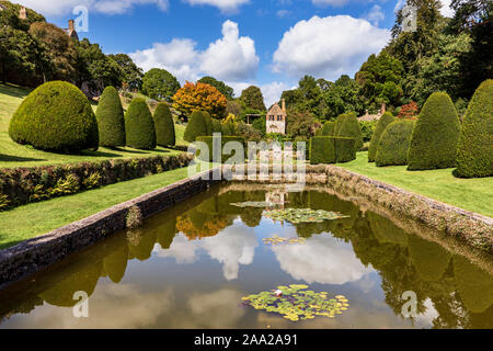 Mapperton House e giardini, Dorset, Inghilterra, Regno Unito. Posizione pittoresca per 2015 film di Thomas Hardy del romanzo, lontano dalla folla impazzita. Foto Stock