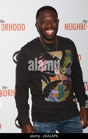 Novembre 18, 2019, Studio City, CA, Stati Uniti d'America: LOS ANGELES - NOV 18: Sheaun McKinney al le immediate vicinanze celebra il ''Benvenuti al Bowling'' episodio a Pinz Bowling Alley su Novembre 18, 2019 in Studio City, CA (credito Immagine: © Kay Blake/ZUMA filo) Foto Stock