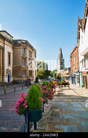 Westgate street Gloucester, la chiesa di San Nicola, Gloucestershire, England, Regno Unito Foto Stock