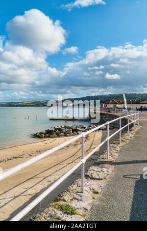 Promenade, Rhos sul mare, Colwyn Bay beach lungomare, il Galles del Nord, Regno Unito Foto Stock