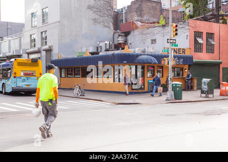 Stella sulla xviii Diner Cafe, Chelsea, New York City, Stati Uniti d'America. Foto Stock