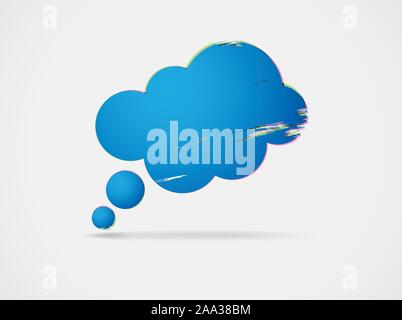 A forma di nuvola discorso bolla Illustrazione Vettoriale