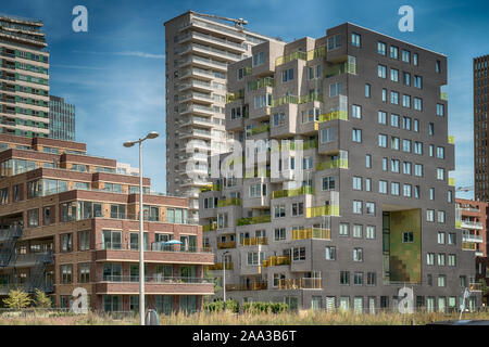 Amsterdam, De Boelelaan, Paesi Bassi, 08/23/2019, moderni appartamenti a zuidas ad Amsterdam, appartamenti di lusso, living, case Foto Stock