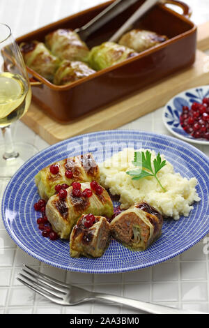 Cotta involtini di cavolo , cucina finlandese Foto Stock