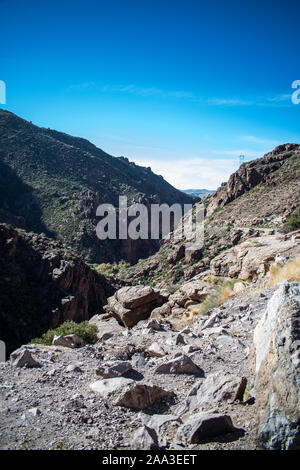 Queen Valley canyon, Hwy 60, Arizona #7765 Foto Stock