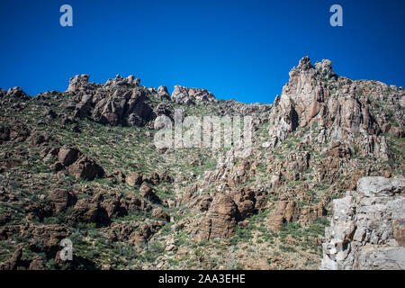 Queen Valley canyon, Hwy 60, Arizona #7768 Foto Stock
