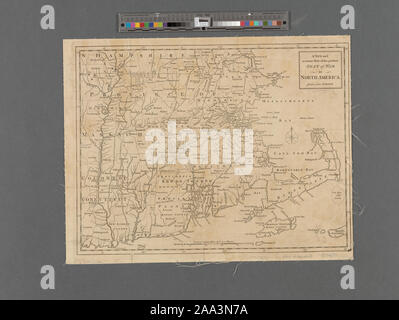 Copre la Nuova Inghilterra al Connecticut River Valley a ovest e a sud di N.H. nel nord. Distaccata dal caricatore universale. La mappatura della nazione (borsa di NEH, 2015-2018); una nuova e accurata mappa della sede attuale della guerra nel Nord America, da un sondaggio in ritardo Foto Stock