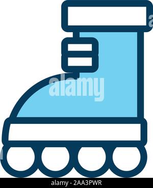 Rullo di pattino bambino giocattolo riempire icona di stile Illustrazione Vettoriale