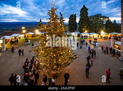 Italia Piemonte Langhe Govone 'Il magico paese di Natale ' ( il magico paese di Natale ) - albero di Natale Foto Stock