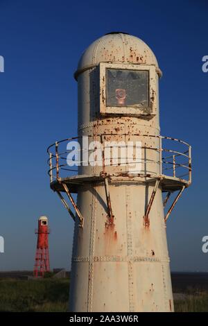 Faro, Thorngumbald Clough di luce ad alta Foto Stock