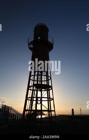 Faro, Thorngumbald Clough di luce ad alta Foto Stock