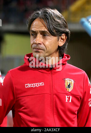 Italia Calcio - Campionato Serie B BKT 2019-2020 / ( Benevento Calcio ) - Filippo Inzaghi ,pullman di Benevento Calcio Foto Stock