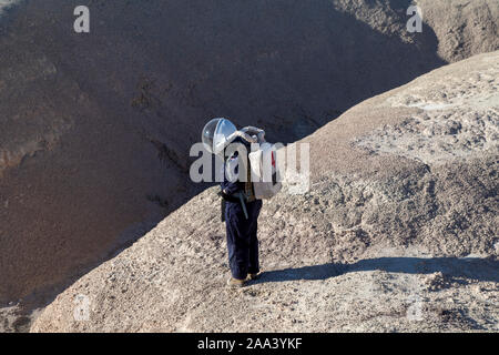 Hanksville, Utah - i ricercatori simulare vivere su Marte alla Mars Desert Research Station. Foto Stock