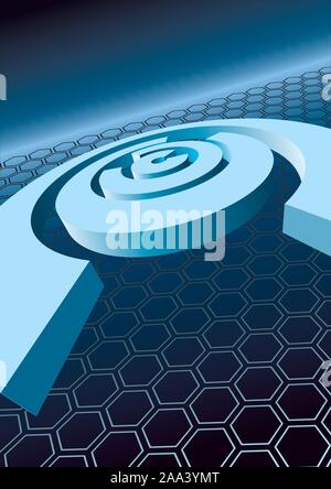 Astrazione con segmenti a cerchio e le cellule Illustrazione Vettoriale