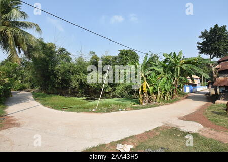 La scena del villaggio di Birsingha (luogo di nascita di Ishwar Chandra Vidyasagar). West Midnapore, Bengala occidentale. India. Foto Stock