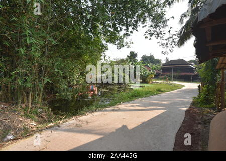 La scena del villaggio di Birsingha (luogo di nascita di Ishwar Chandra Vidyasagar). West Midnapore, Bengala occidentale. India. Foto Stock