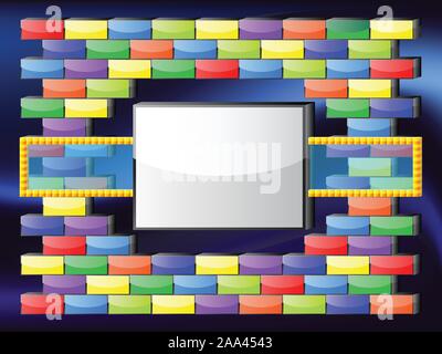 Retro gaming telaio Illustrazione Vettoriale