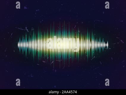 Lucido forma d'onda audio Illustrazione Vettoriale