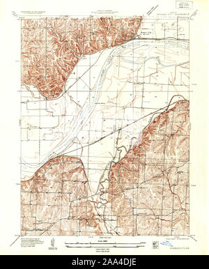 USGS TOPO Map Missouri MO Missouri City 323517 1935 24000 Restauro Foto Stock