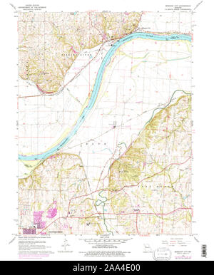 USGS TOPO Map Missouri MO Missouri City 323522 1965 24000 Restauro Foto Stock