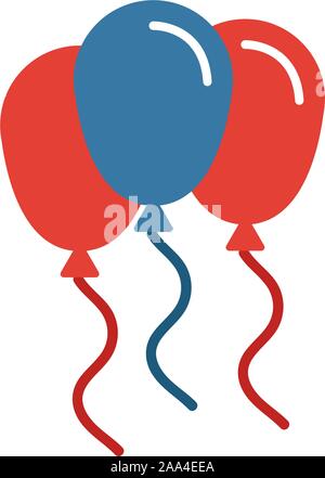 Icona di palloncini. Semplice elemento piatto da collezione per la luna di miele. Creative icona palloncini per modelli, software e applicazioni Illustrazione Vettoriale