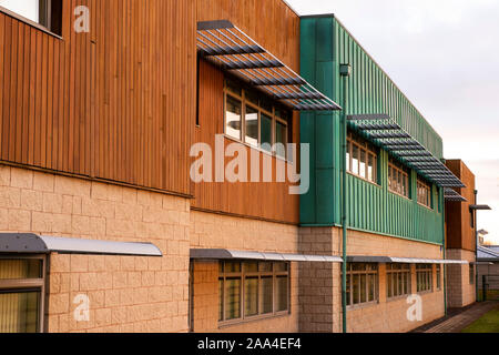 Autunno mattina presso l'edificio clinico sul Sutton Bonington Campus dell'Università di Nottingham, Loughborough LEICESTERSHIRE REGNO UNITO Inghilterra Foto Stock