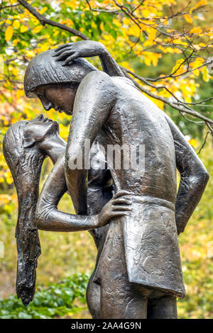 Romeo e Giulietta di scultura, Central Park, Manhattan, New York, Stati Uniti d'America Foto Stock