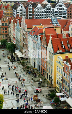 Dlugi Targ (lungo una strada di mercato). Gdansk, Polonia Foto Stock