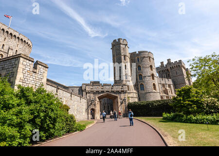 Edward III torre, il Castello di Windsor, Windsor, Berkshire, Inghilterra, Regno Unito Foto Stock