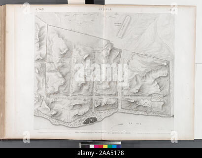 [Antinoë Antinoöpolis]. Plan topographique des ruines et de l'enceinte de la ville.; Antinoë [Antinoöpolis]. Plan topographique des ruines et de l'enceinte de la ville. Foto Stock