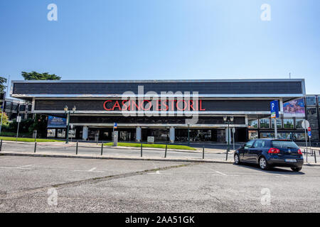 Il casinò di Estoril esterno dell'edificio, Casino do Estoril uno dei più grandi casinò in Europa Estoril è la riviera portoghese nei pressi di Lisbona Portogallo Foto Stock